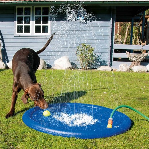 Planschbecken für Hunde mit Wassersprinkler