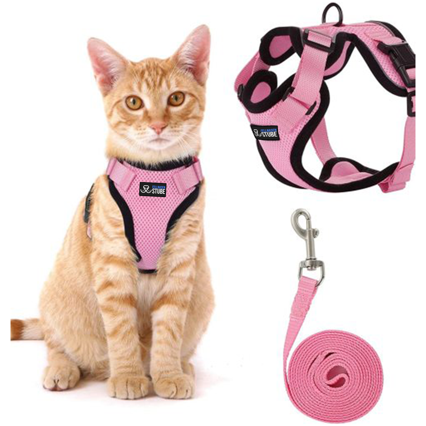 SafeCat™ Katzengeschirr atmungsaktiv mit Leine