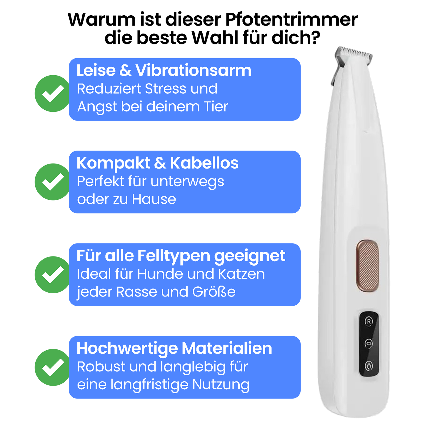 Fellnasenstube™ Pfotentrimmer für Hunde & Katzen
