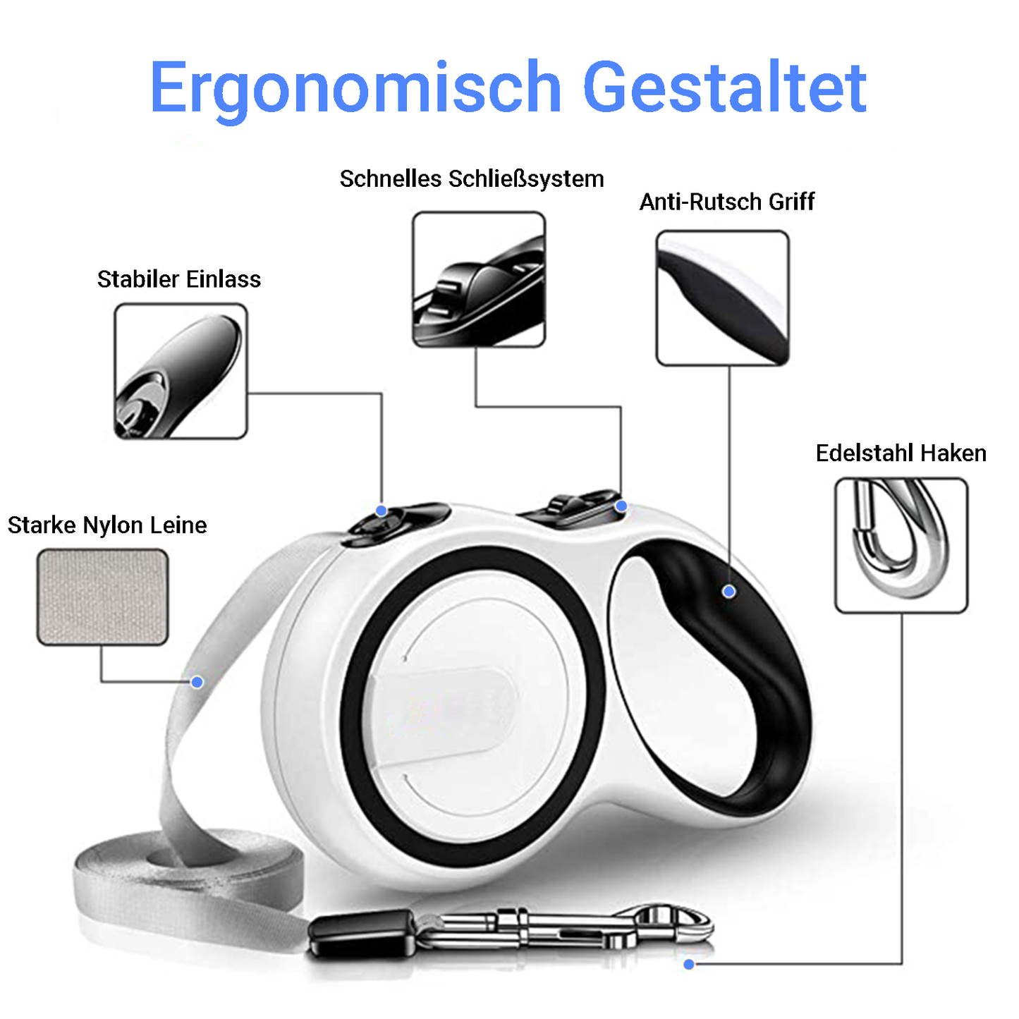 Rollleine für kleine & große Hunde