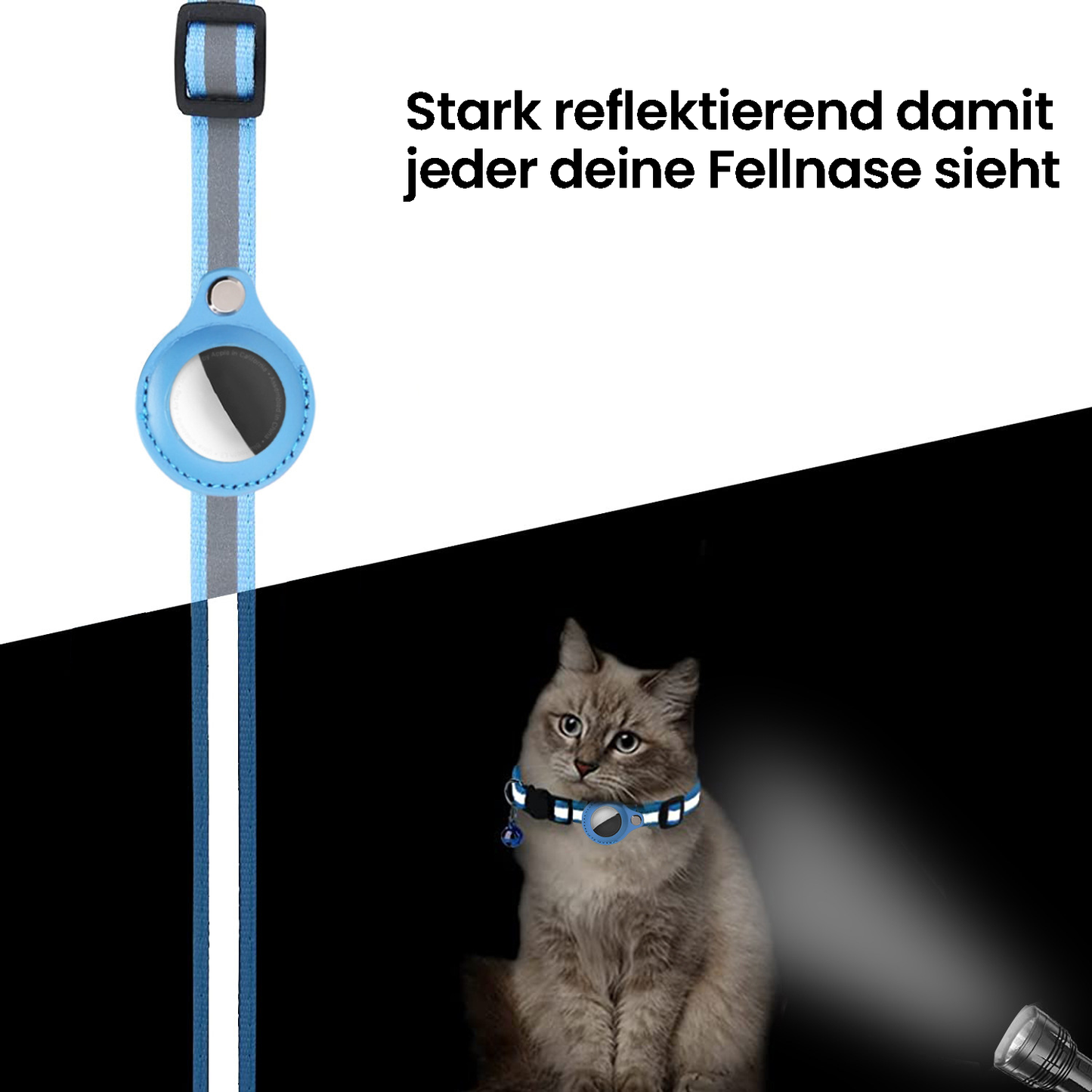 AirTag Katzenhalsband - Reflektierend, Wasserdicht, Sicher & Komfortabel