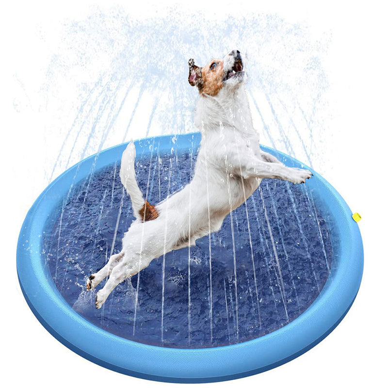 Planschbecken für Hunde mit Wassersprinkler
