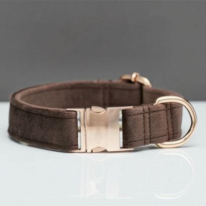 Premium Halsband mit Name & Telefonnummer aus Samt