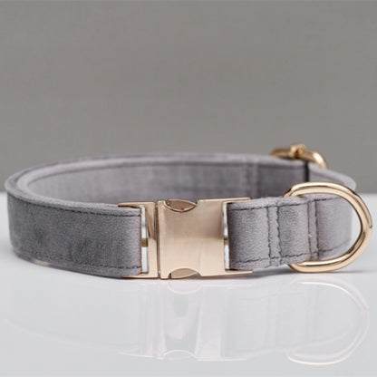 Premium Halsband mit Name & Telefonnummer aus Samt