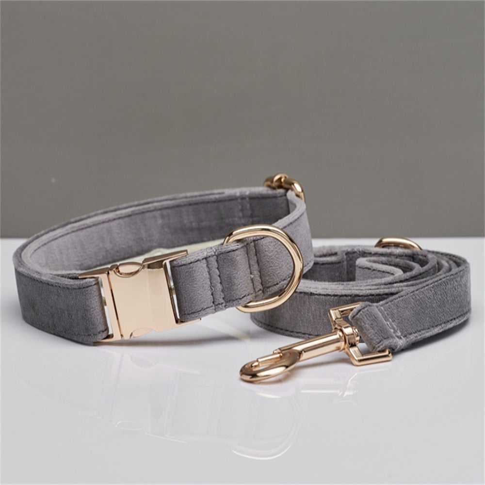 Premium Halsband mit Name & Telefonnummer aus Samt