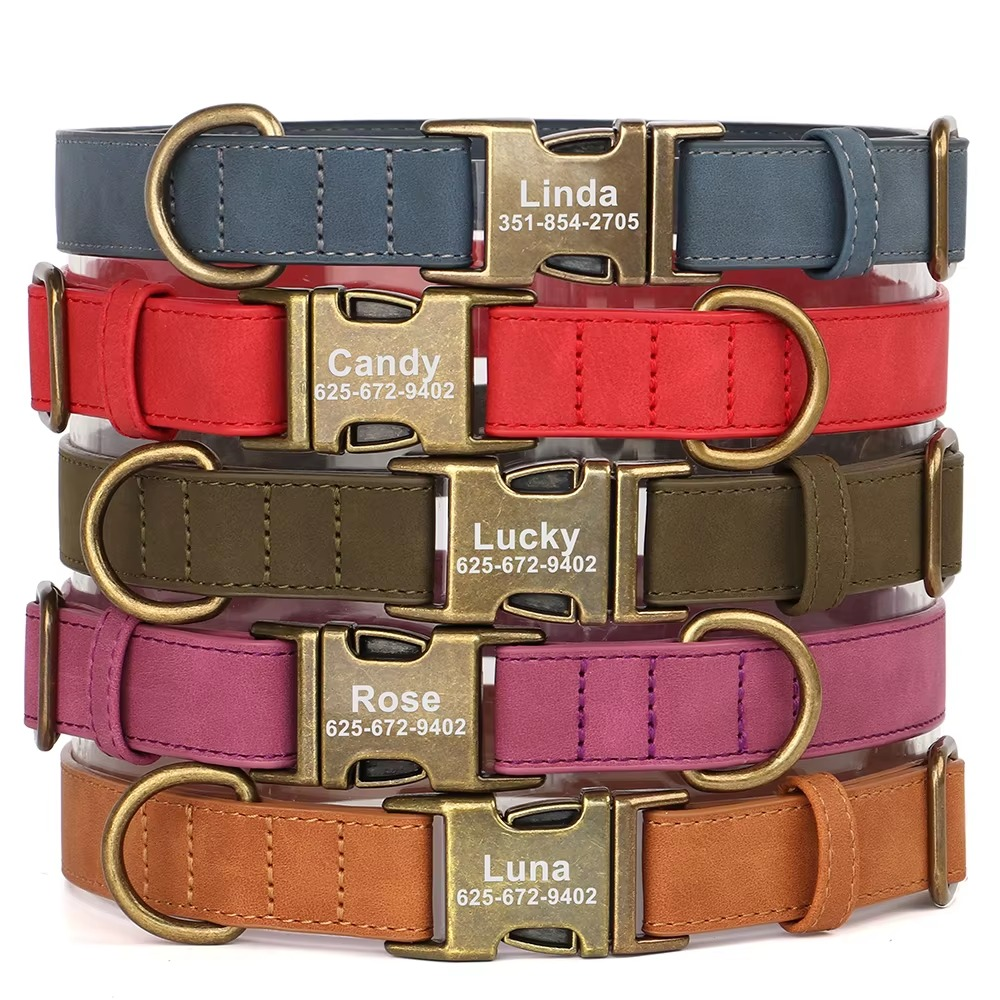 Personalisiertes Halsband aus Kunstleder