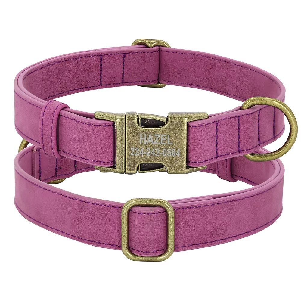 Personalisiertes Halsband aus Kunstleder