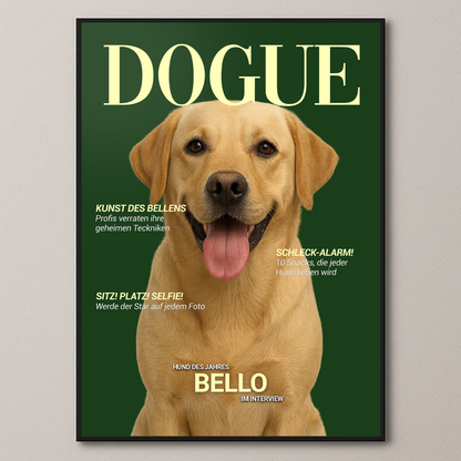 Personalisiertes Poster "DOGUE" Hundemagazin