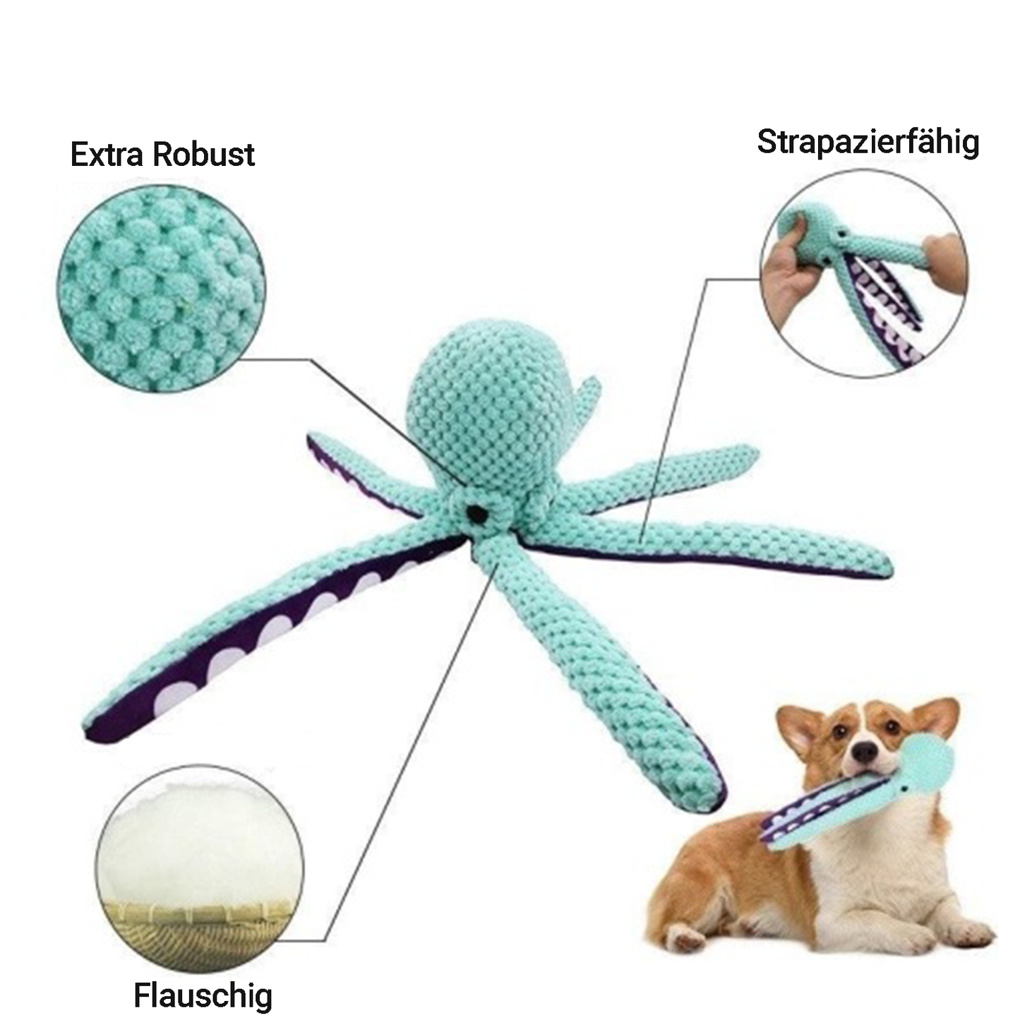 KrakenFun™ Extra Robustes Hundespielzeug