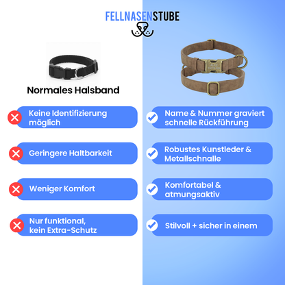 Personalisiertes Halsband aus Kunstleder