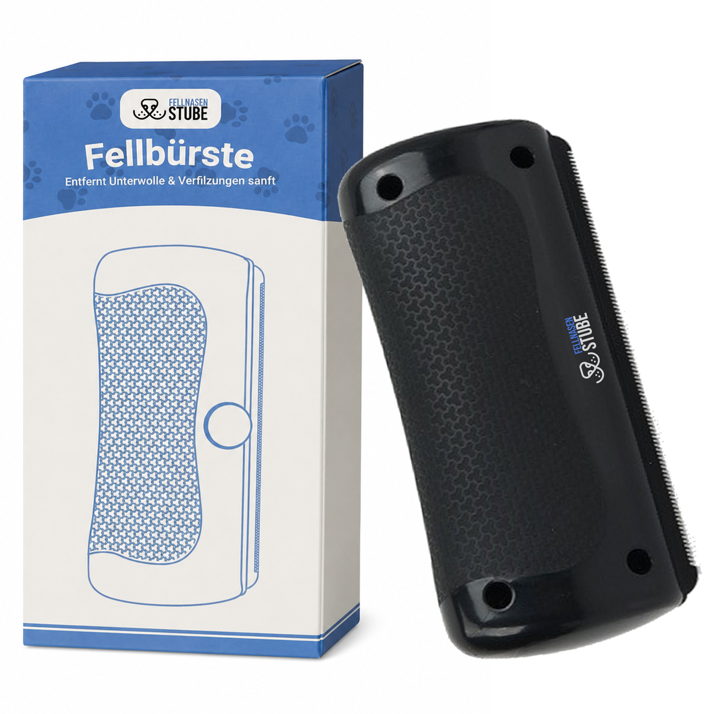 Fellnasenstube® Hundebürste für Unterwolle