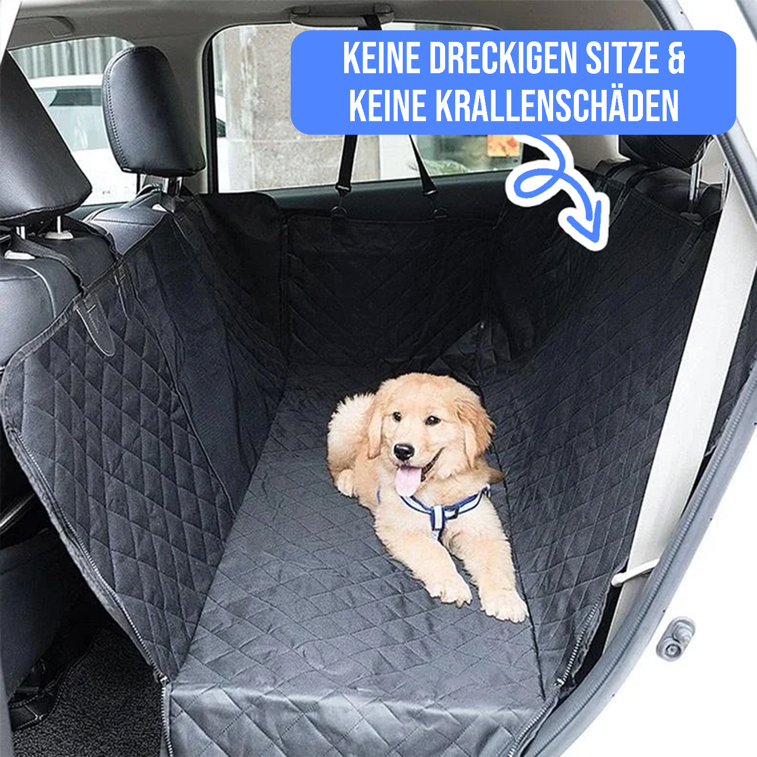 Premium Autoschutz für Rückbank Kofferraum mit Gurt Fellnasenstube