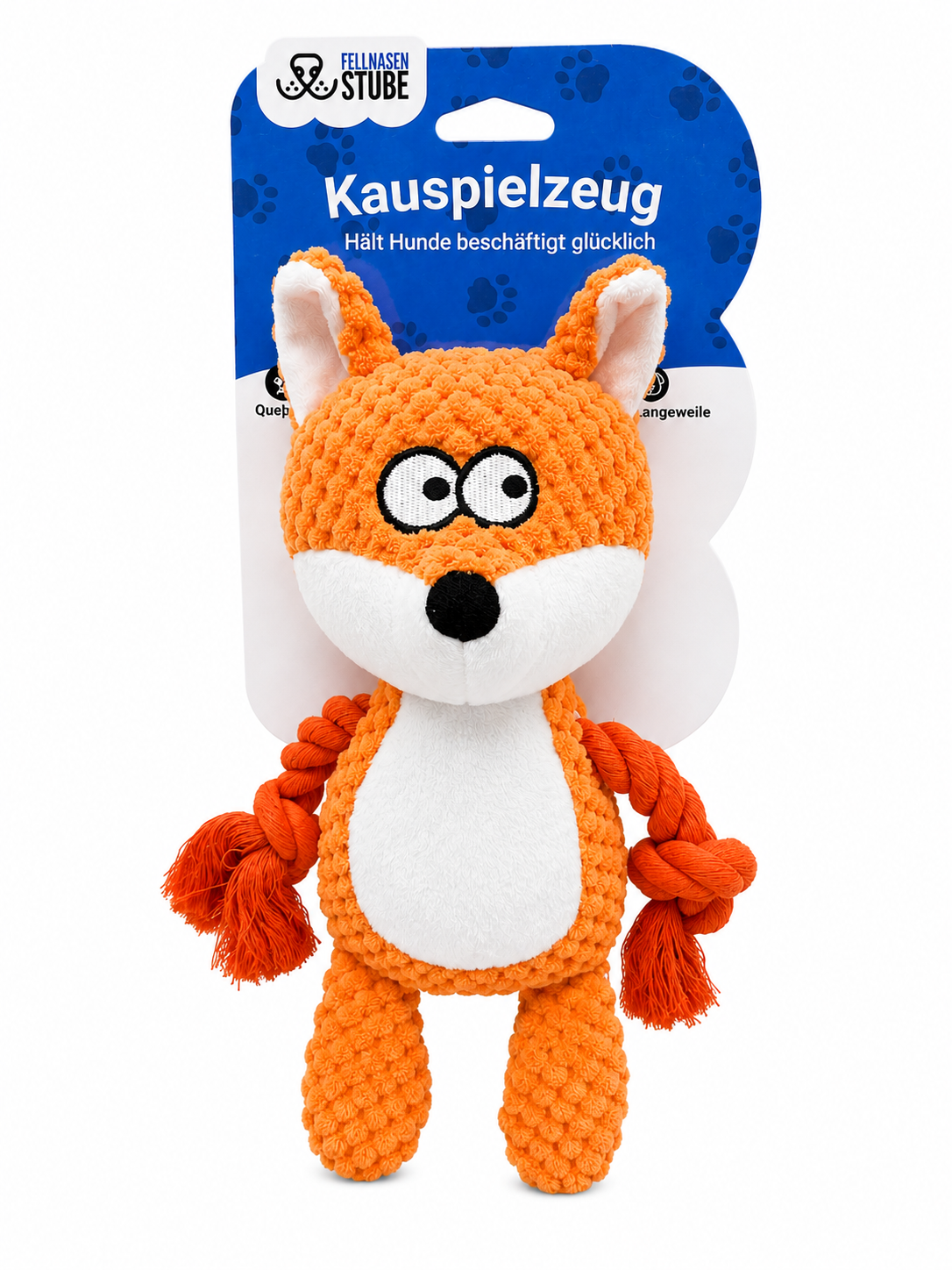 Robustes Kau- & Zerrspielzeug mit Seil & Quietschi